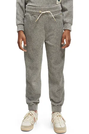 Scotch&Soda Girls Corduroy Tapered Sweatpants Grey Melange