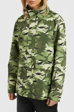 Guess GUESS Technical Raincoat Camou Aop Prin