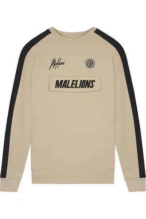 Malelions Sport Academy Crewneck Sand/black