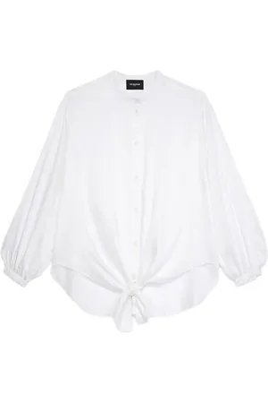 The Kooples Tied Bow Detail Shirt Ecru