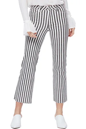 Paige Atley Ankle Flare Raw Hem Cove Stripe
