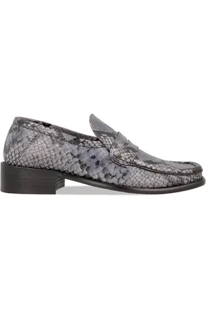 By Far Britney Violet Snake Print Leather