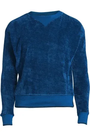 Scotch&Soda Chenille Sweat With Rib Details Sapphire Blue