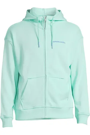 Scotch&Soda Unisex Zip-thru Hoodie In Organic Cotton Bay