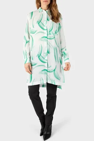 Sandwich Blouse Woven Long Sleeves Cloud Dancer