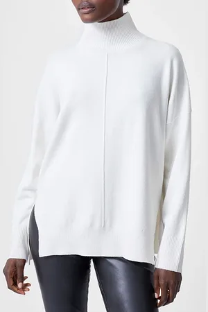 French Connection Babysoft High Neck Seam White