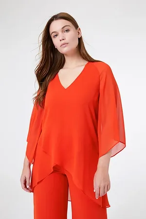 Elena Miro Elegant Printed Blouse Orange