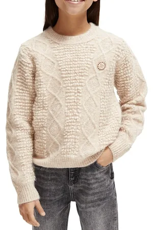 Scotch&Soda Cable Knit Pullover Ecru Melange