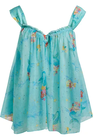 FORTE FORTE Forte Forte "the Mermaids Song" Print Voile Top Acqua