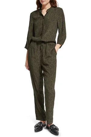 Scotch&Soda Printed Jumpsuit Leopard Spot Green