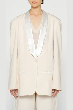 10 days Smoking Blazer Slub Twill Ecru
