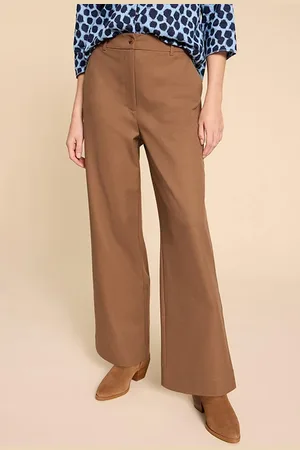 White Stuff Belle Wide Leg Trouser Mid Tan
