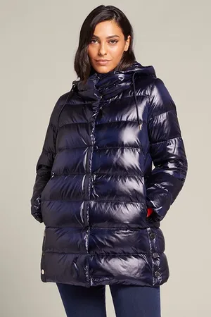 Elena Miro Down Jacket With Side Snap Buttons Blue