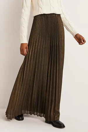 Boden Pleated Party Maxi Skirt Mlt
