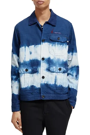 Scotch&Soda Garment-dyed Army Jacket Night Tie Dye