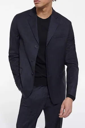 The Kooples Veste De Costume Molle Navy / White