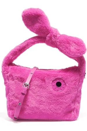 Bimba y Lola S Pink Fur Hobo Bag