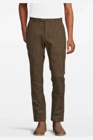 John Varvatos Slim Fit Pants With Welt Hip Pocket And Nutmeg