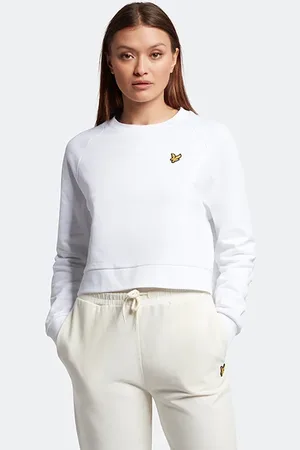 Lyle & Scott Cropped Sweatshirt White