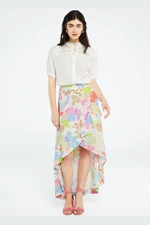 Fabienne Chapot Kaia Skirt Cream White /pink Pa