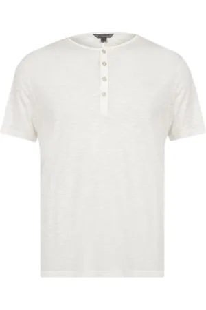 John Varvatos Slim Fit Ss Henley Salt