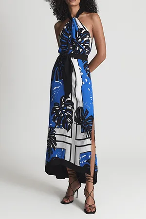 Reiss Erin Maxi Dress Blue