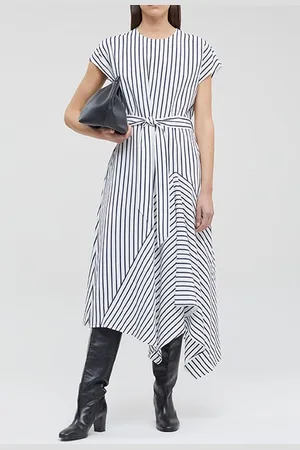 Closed Women Asymmetrical Dress Dark Night