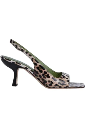 By Far Lopez Leopard Print Patent Leather
