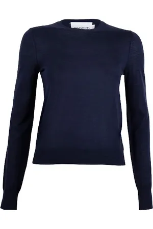 Closed Crew Neck Long Sleeve Knits Dark Night