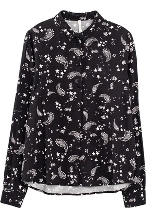 ICODE Black Paisley Print Blouse