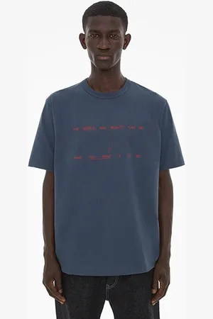 Helmut Lang Outer Sp Tee Cotton Prussian Blue