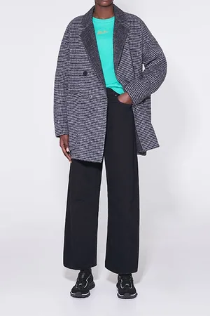 Bimba y Lola Black Checked Double-face Coat