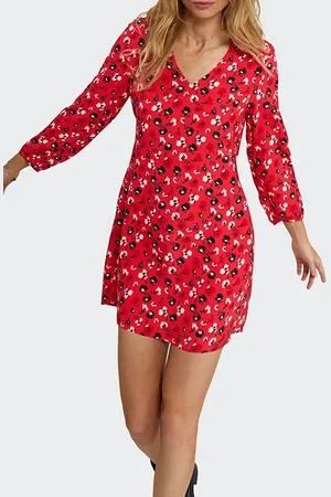 ICODE Flash Pink Rock Floral Print Dress