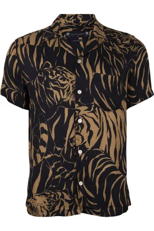 AllSaints Wildcat Ss Shirt Seashell Brown