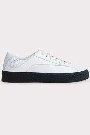 By Far Rodina Black On White Leather Black On White