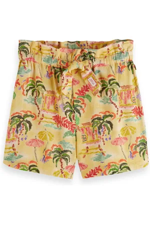 Scotch&Soda All-over Printed Linen Shorts Sunshine Surf