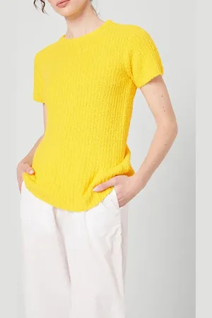 American Vintage Fitted Short-sleeve Crew Neck Jumper Soleil