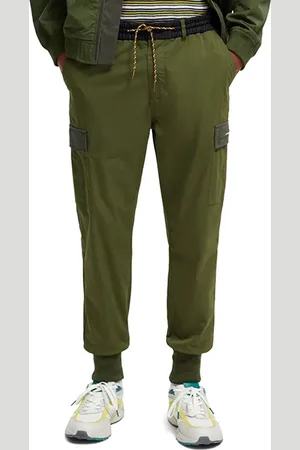 Scotch&Soda Seasonal - Contrast Trimmed Cargo Jogger Field Green