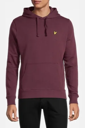 Lyle & Scott Football World Graphic Ls Pullover Hoodie Burgundy