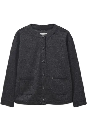 White Stuff Adele Wool Mix Jersey Jacket Grey