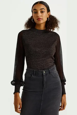WE Fashion Knitted Pullover Black