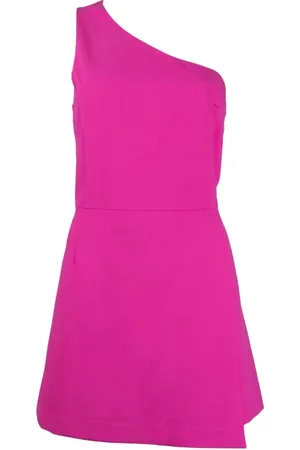 French Connection One Shoulder Tlrd Dress Short Wild Rosa