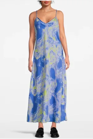 AllSaints Bryony Spiral Dress Violet Blue