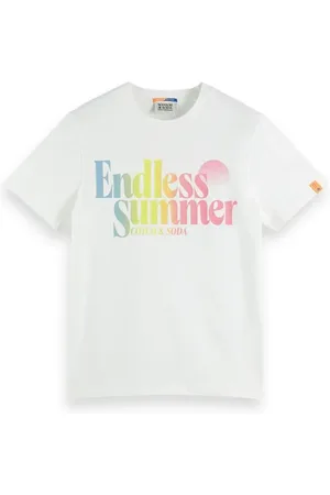 Scotch&Soda Garment-dye Logo Artwork Regular Fit T-shirt White