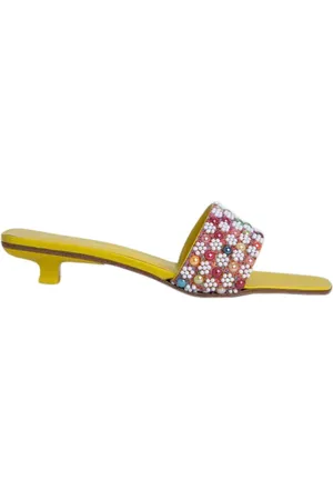 By Far Ceni Yellow Leather And Beads