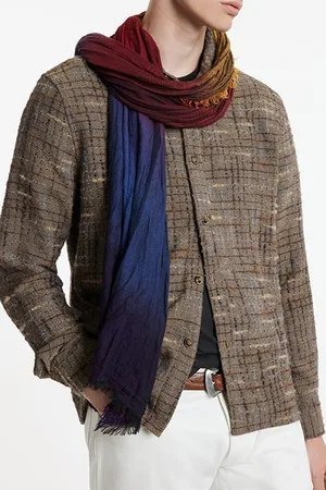 John Varvatos Multi Color Yarn Dyed Scarf Cherrywood
