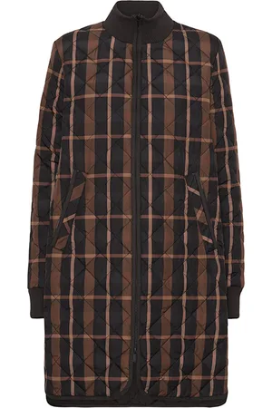 Ilse Jacobsen Ilse Jacobsen 10 Art06tartan Padded Coat Cashew