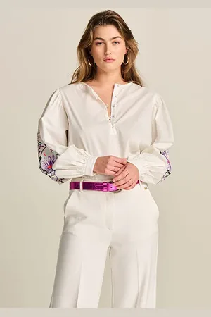 POM Amsterdam Blouse - Embroidery Purple