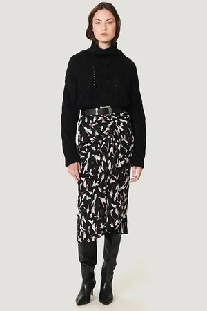 IRO Camie Skirt In Black/ecru Skirt