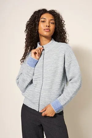 White Stuff Weekend Bomber Grey Marl